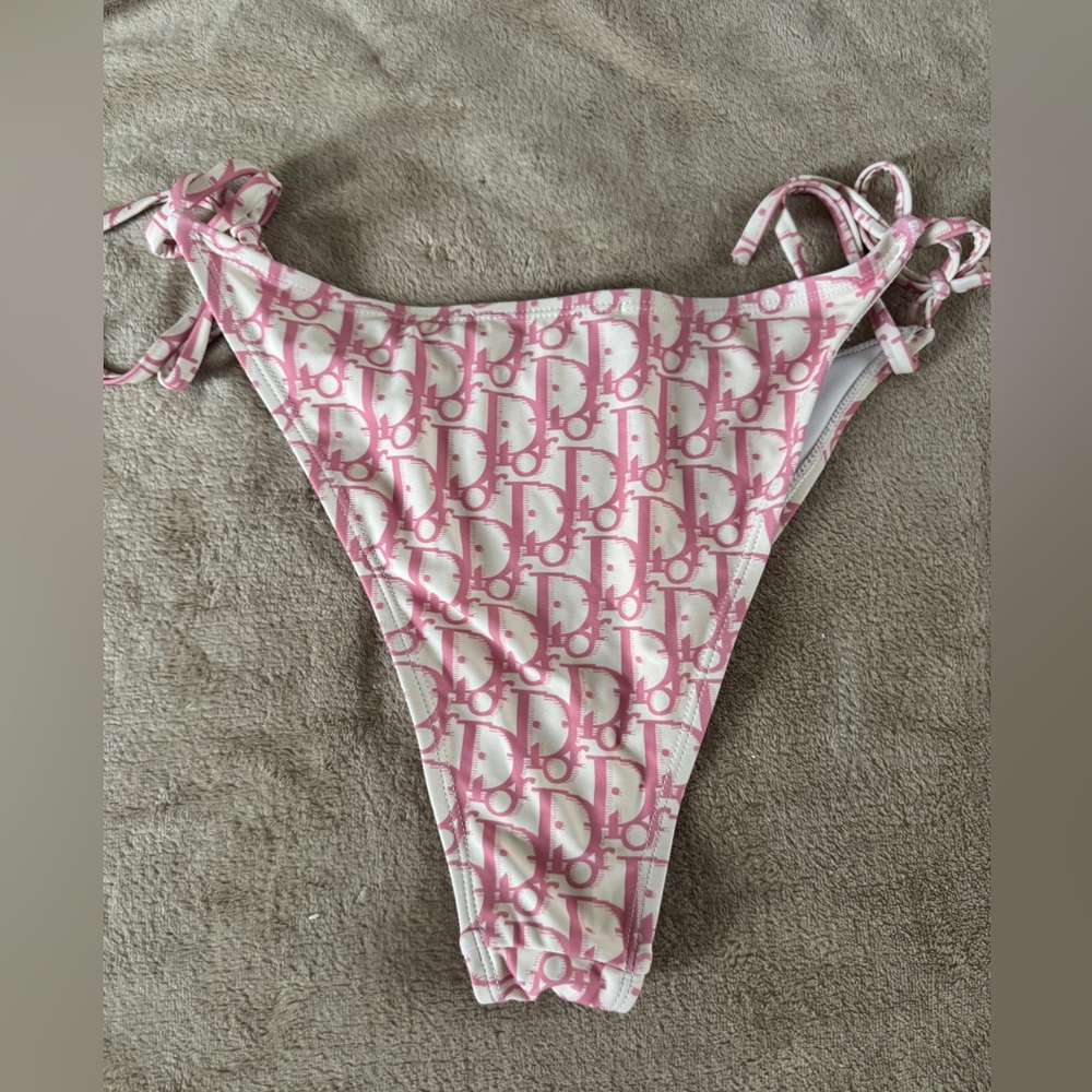 Dior Pink Monogram Patterned Bikini Set Medium - Picture 9 of 10